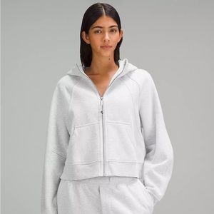 Heather Grey Hooded Full-Zip Scuba Hoodie